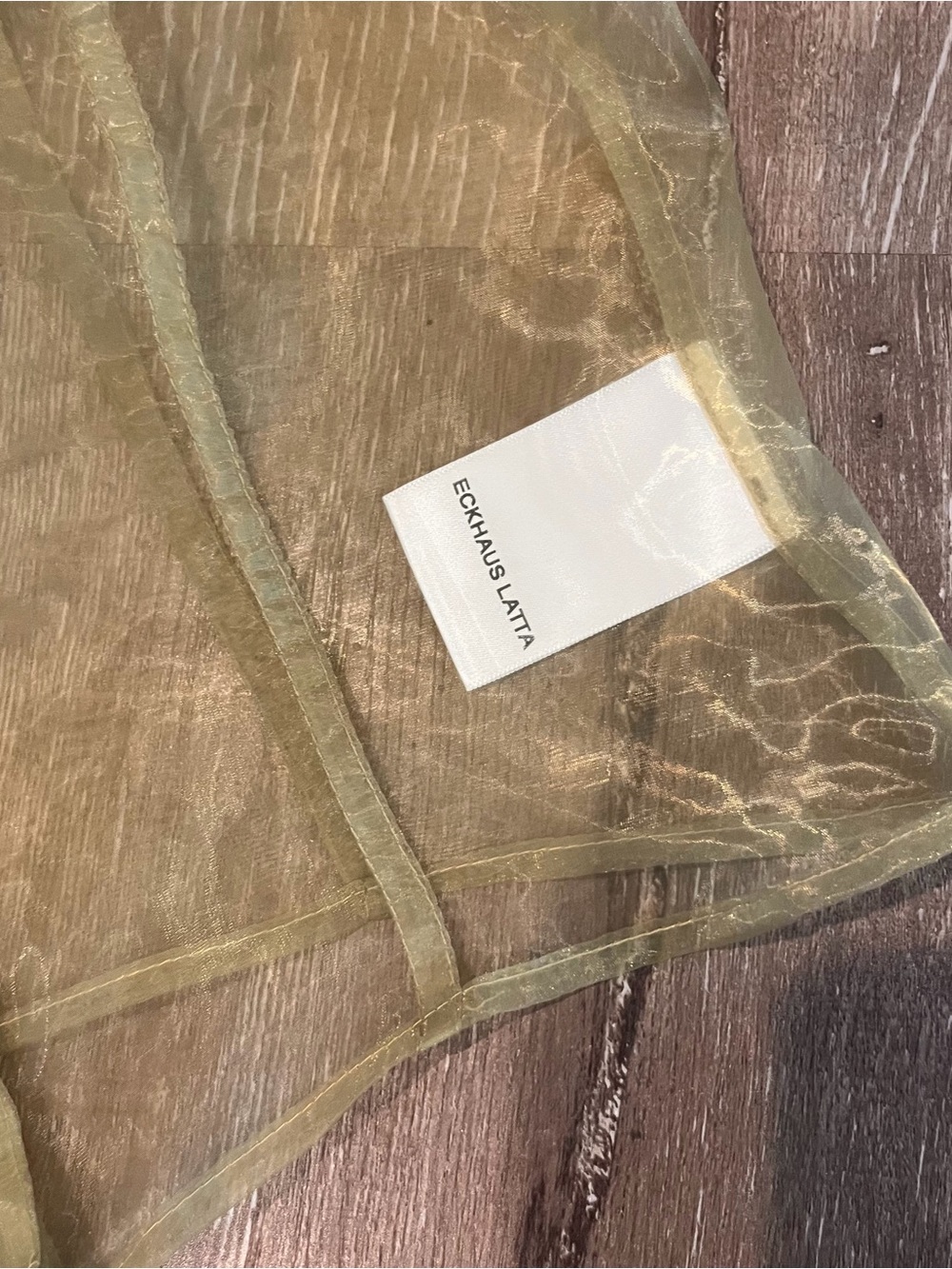 Eckhaus Latta SS18 float blouse made of sheer synthetic organza Sz S - Picture 5 of 10